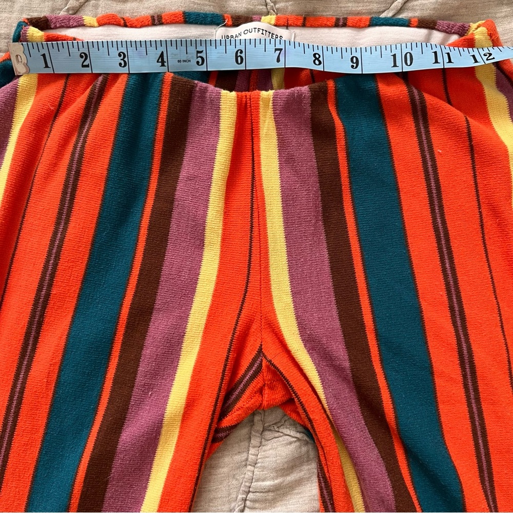 Urban Outfitters UO Bali Striped Low Rise Flare Pants Size XS Rainbow - Picture 10 of 11